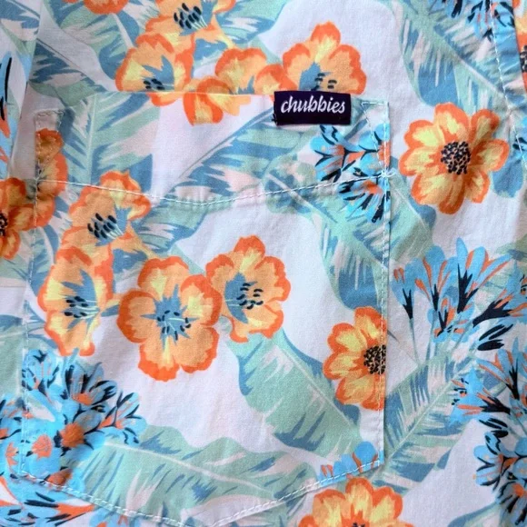 Chubbies The Flower Leader Friday Shirt Short Sleeve Size Medium - Picture 4 of 10